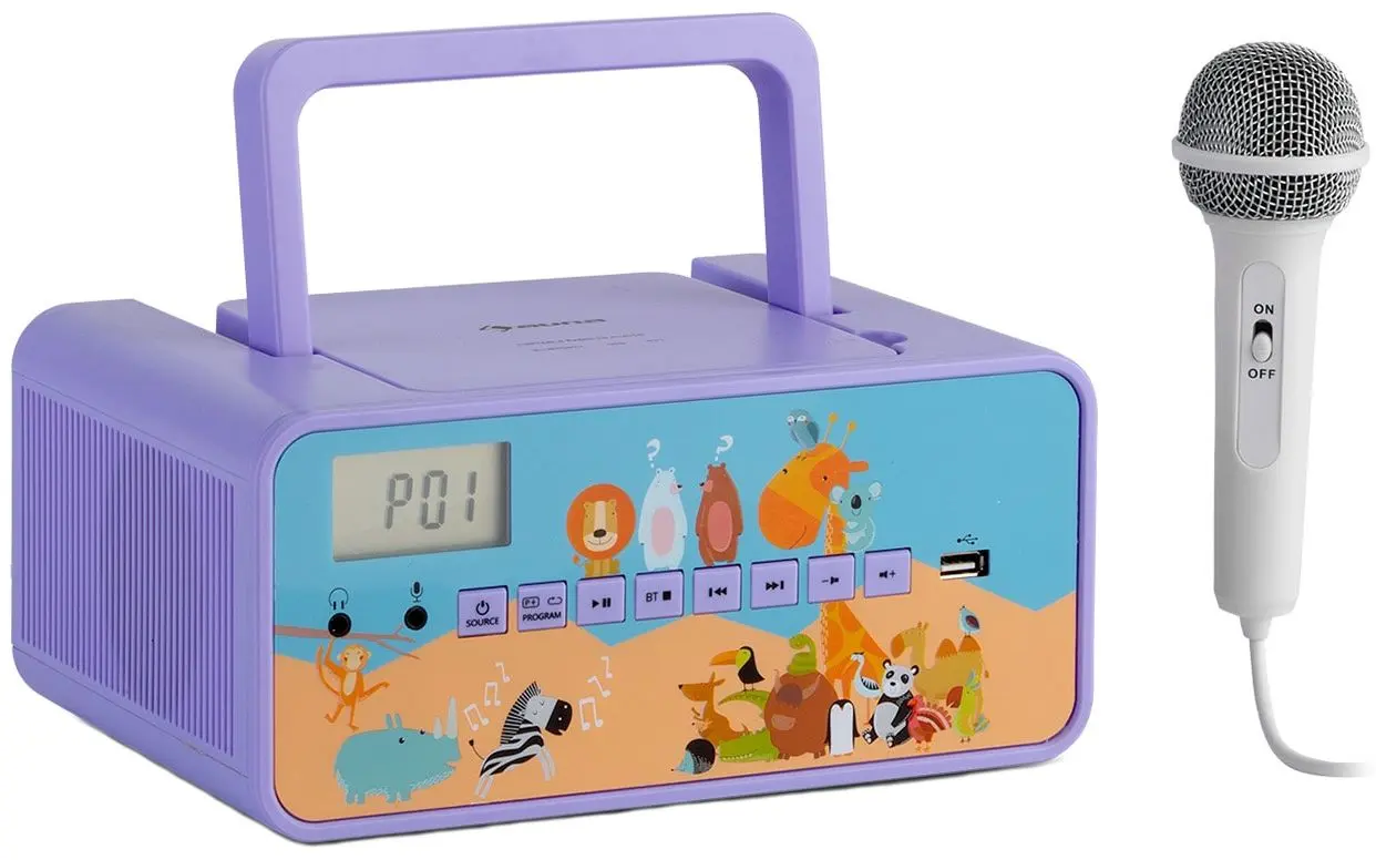 CD player Auna Kidsbox Zoo Boombox (Purple)