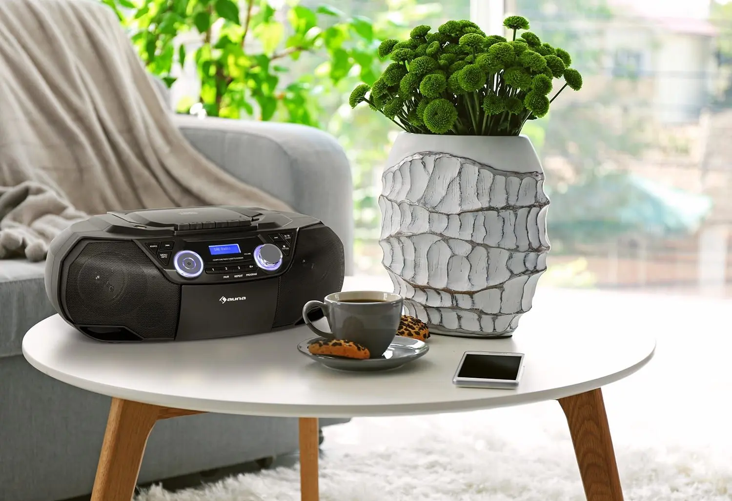 Магнитола Auna Roadie 2K Boombox (Black) - 7