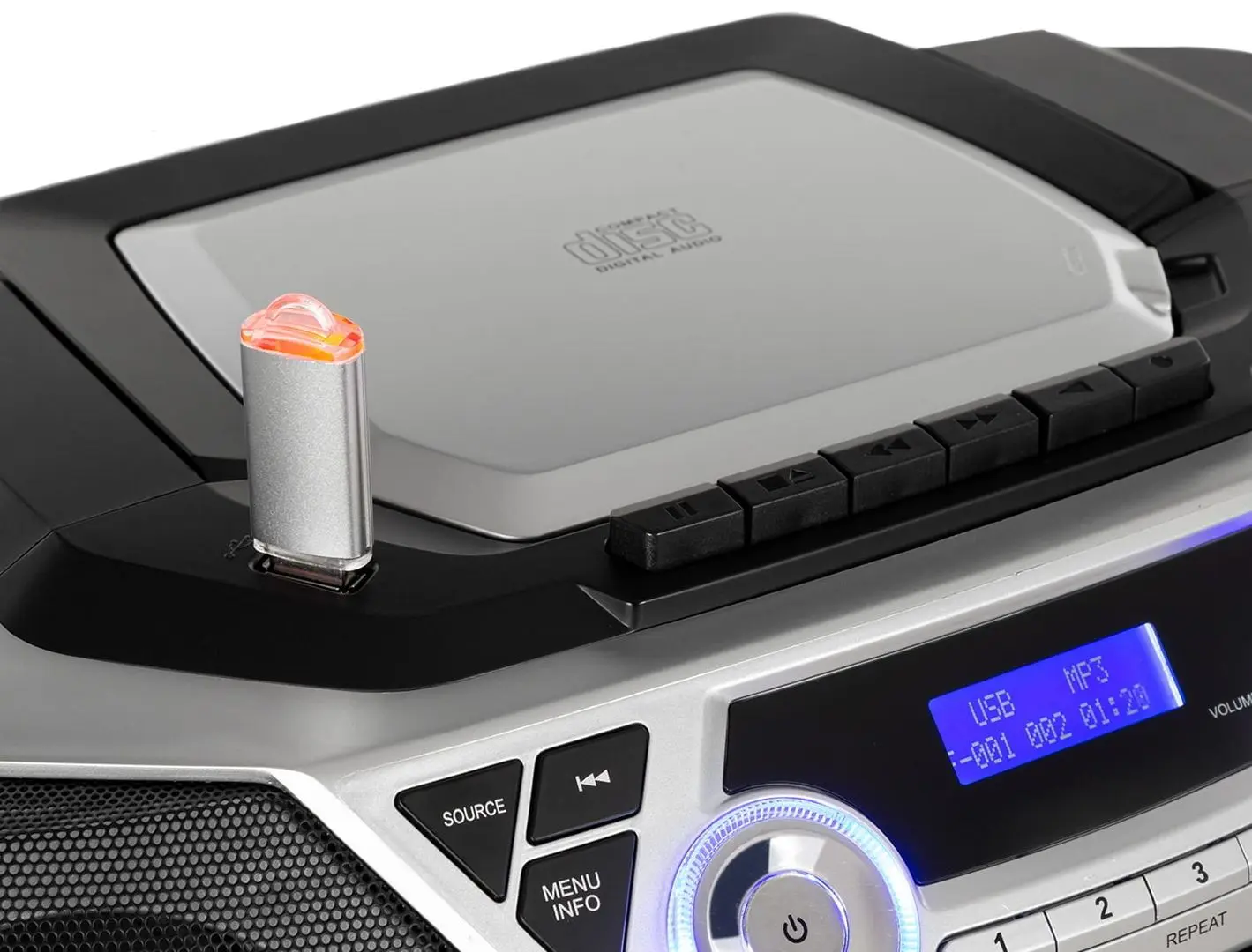 Магнитола Auna Roadie 2K Boombox (Silver) - 3