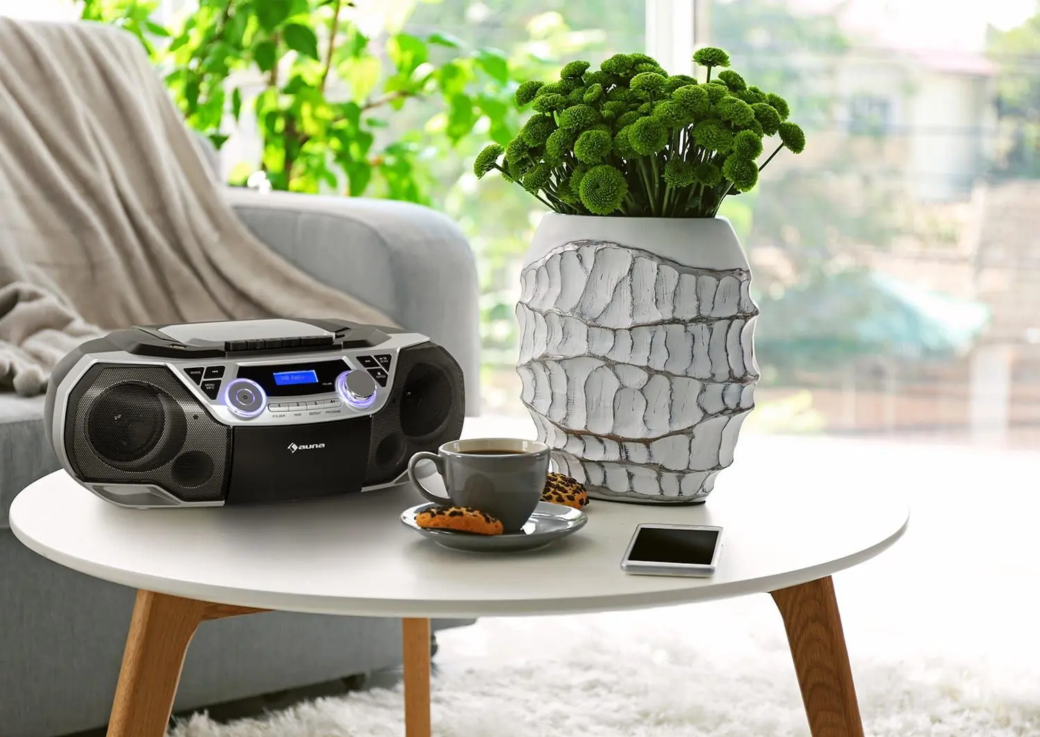 Магнитола Auna Roadie 2K Boombox (Silver) - 7