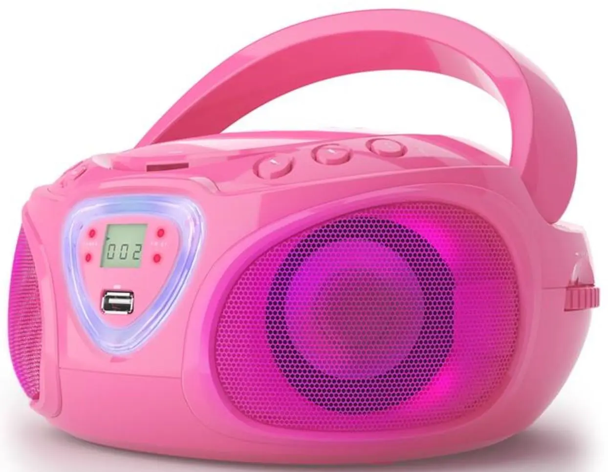 Магнитола Auna Roadie CD Boombox (Pink) - 8
