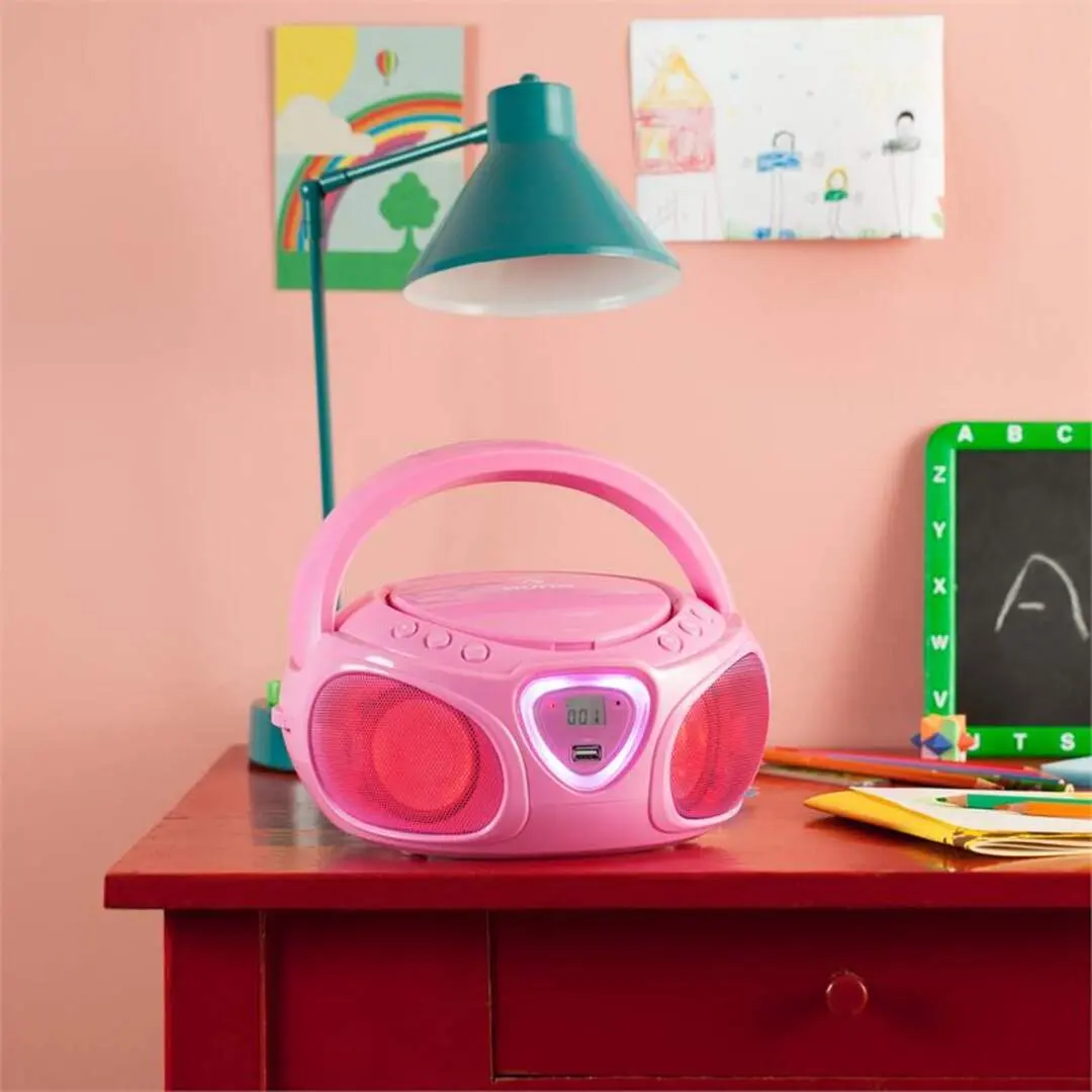 Магнитола Auna Roadie CD Boombox (Pink) - 10
