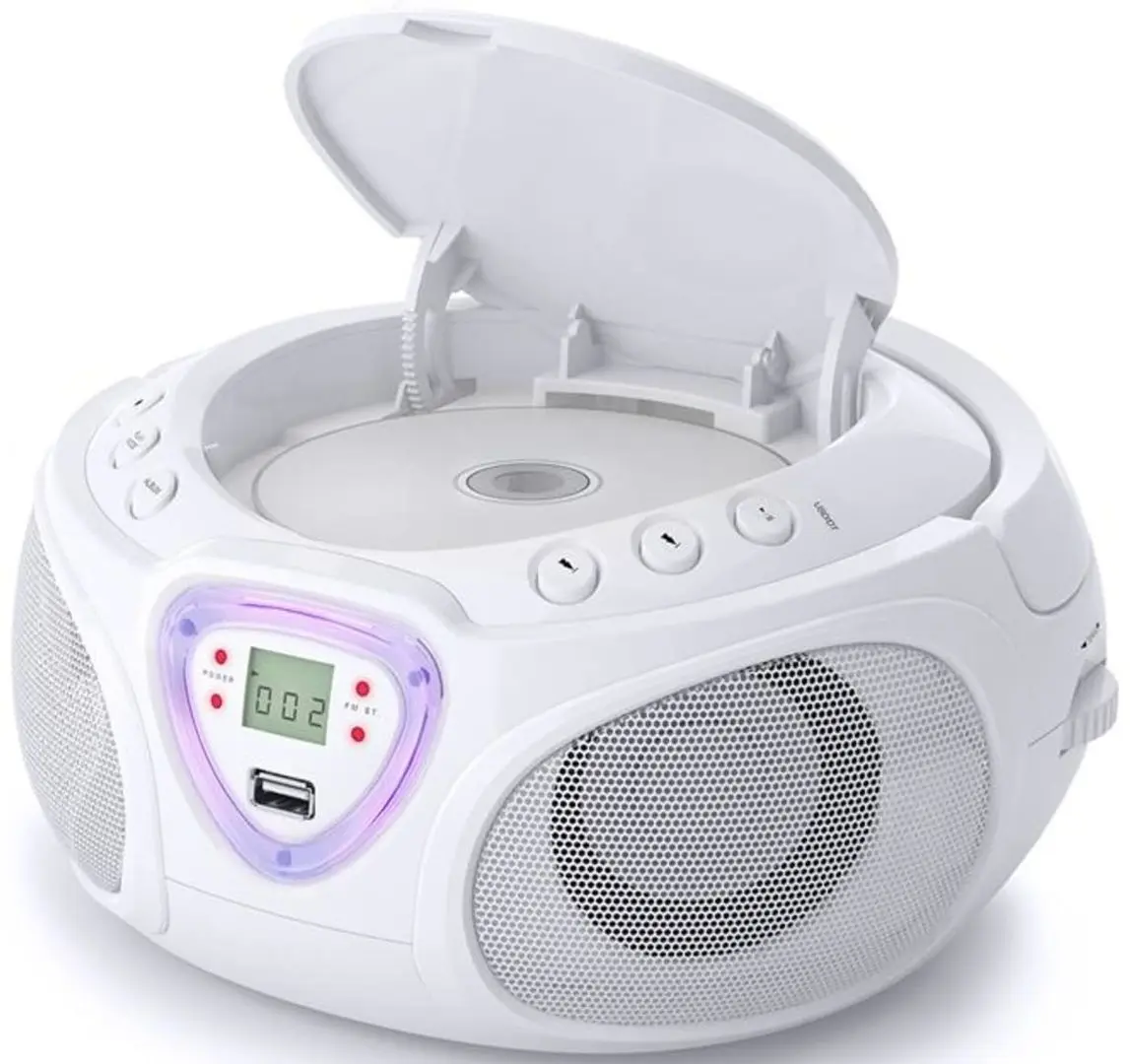 Магнитола Auna Roadie CD Boombox (White) - 7