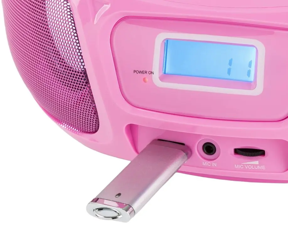 Магнитола Auna Roadie Sing CD Boombox (Pink) - 3