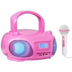 Магнитола Auna Roadie Sing CD Boombox (Pink)