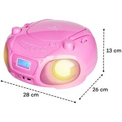 Магнитола Auna Roadie Sing CD Boombox (Pink) Thumb