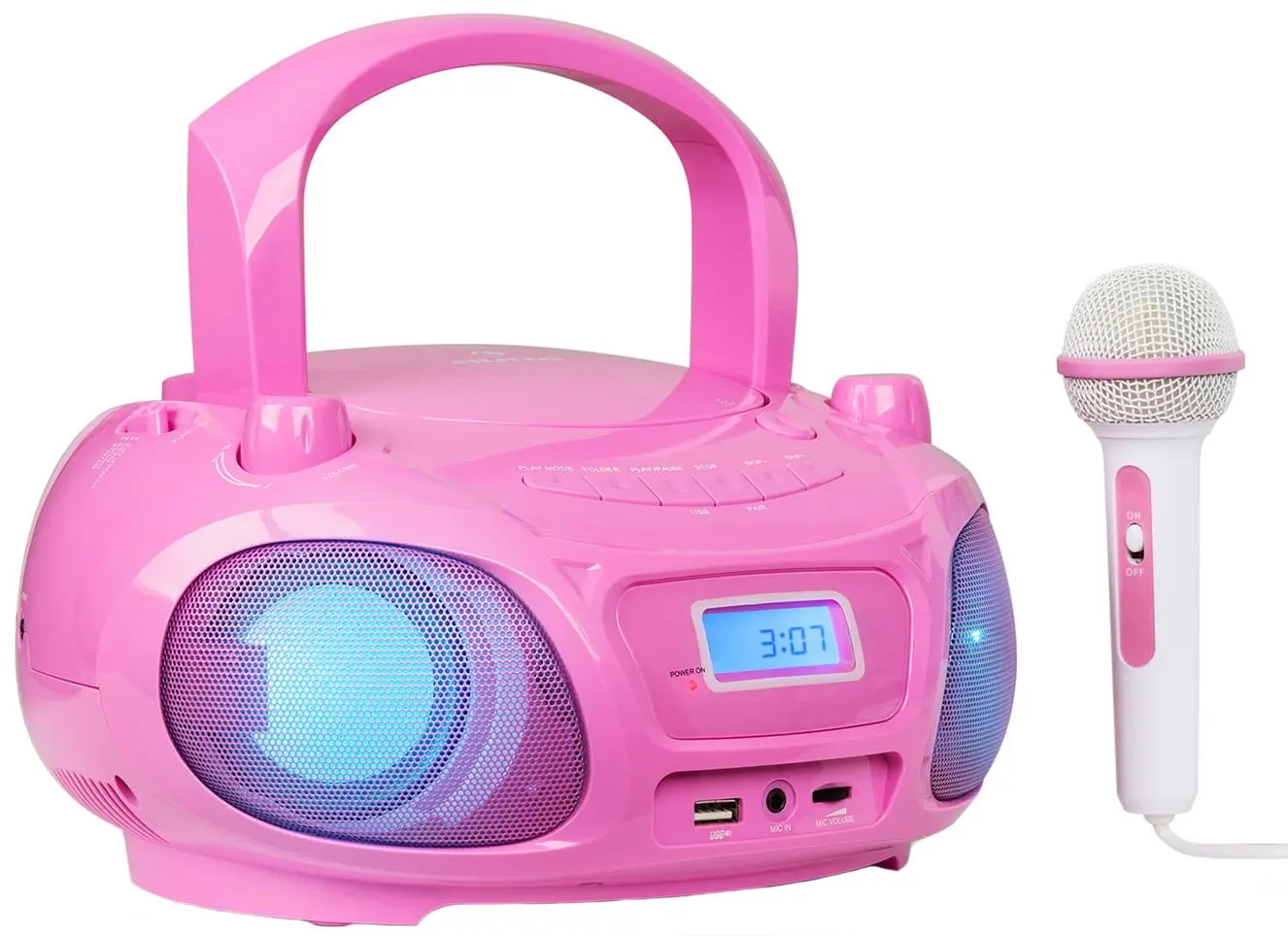 Магнитола Auna Roadie Sing CD Boombox (Pink)