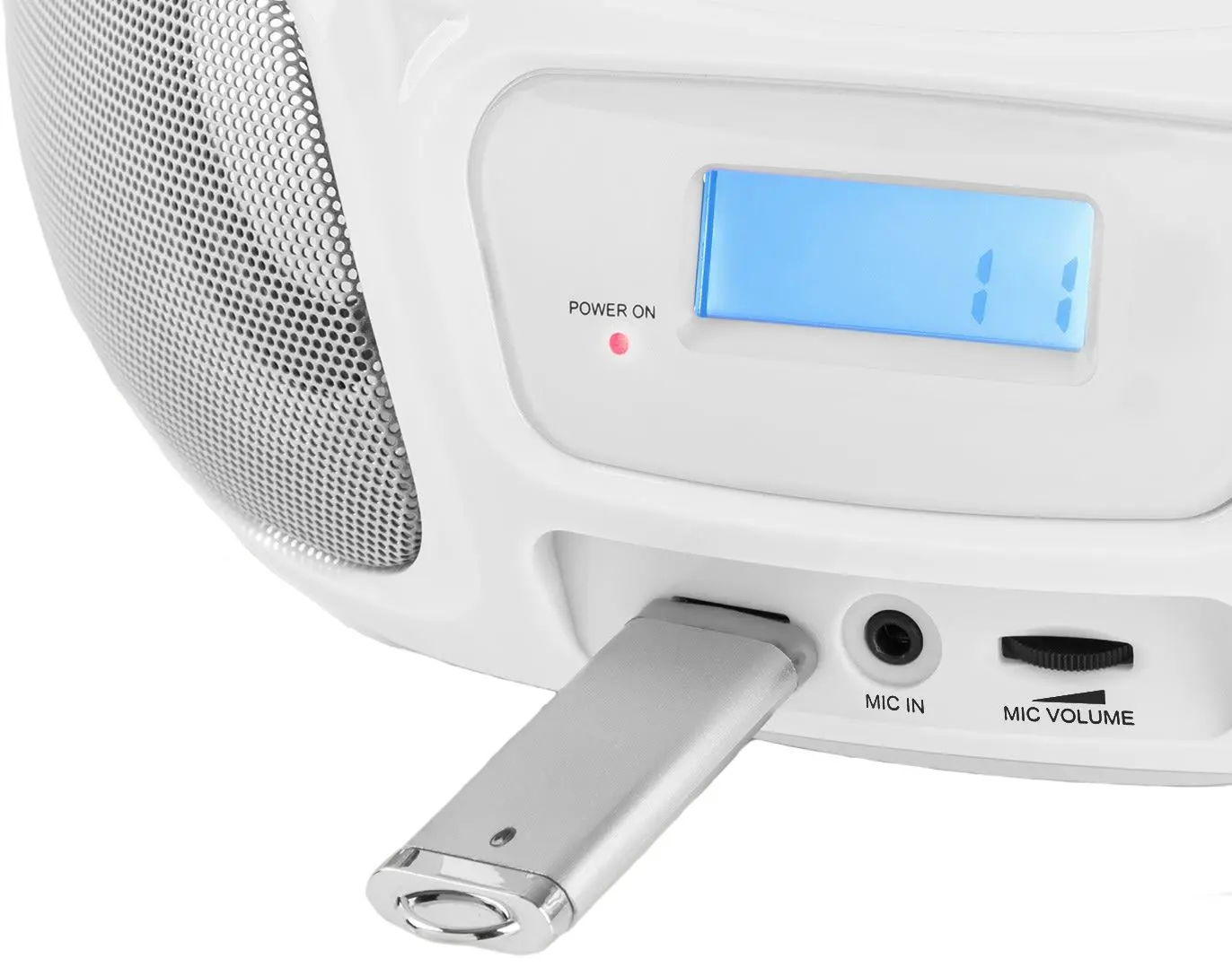 Магнитола Auna Roadie Sing CD Boombox (White) - 3