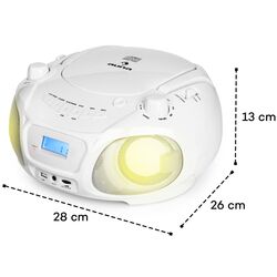 Магнитола Auna Roadie Sing CD Boombox (White) Thumb