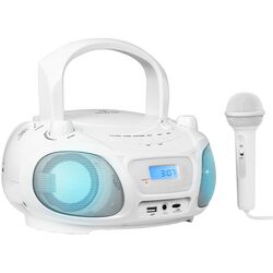 Магнитола Auna Roadie Sing CD Boombox (White)