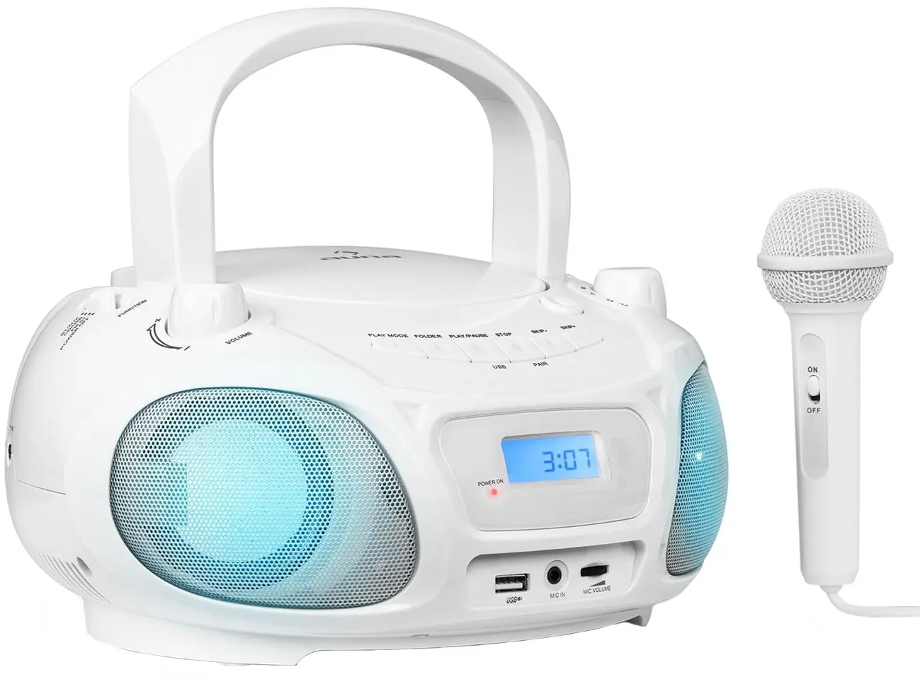 Магнитола Auna Roadie Sing CD Boombox (White)