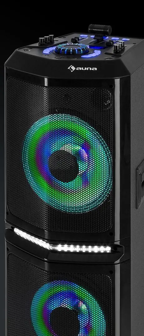 Портативная акустическая система Auna Clubmaster TripleBeat (Black) - 9