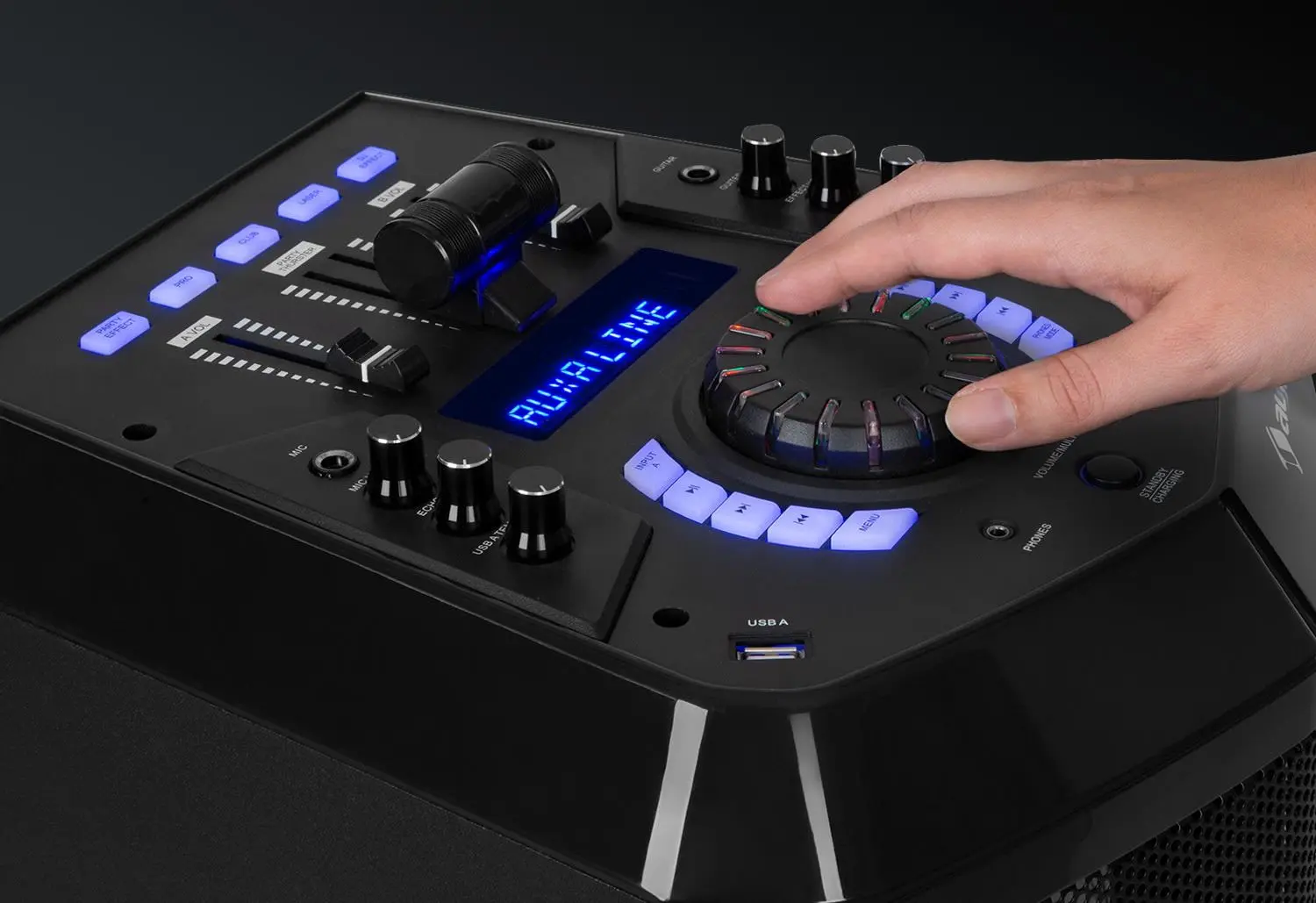 Портативная акустическая система Auna Clubmaster TripleBeat (Black) - 4