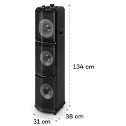 Портативная акустическая система Auna Clubmaster TripleBeat (Black) Thumb