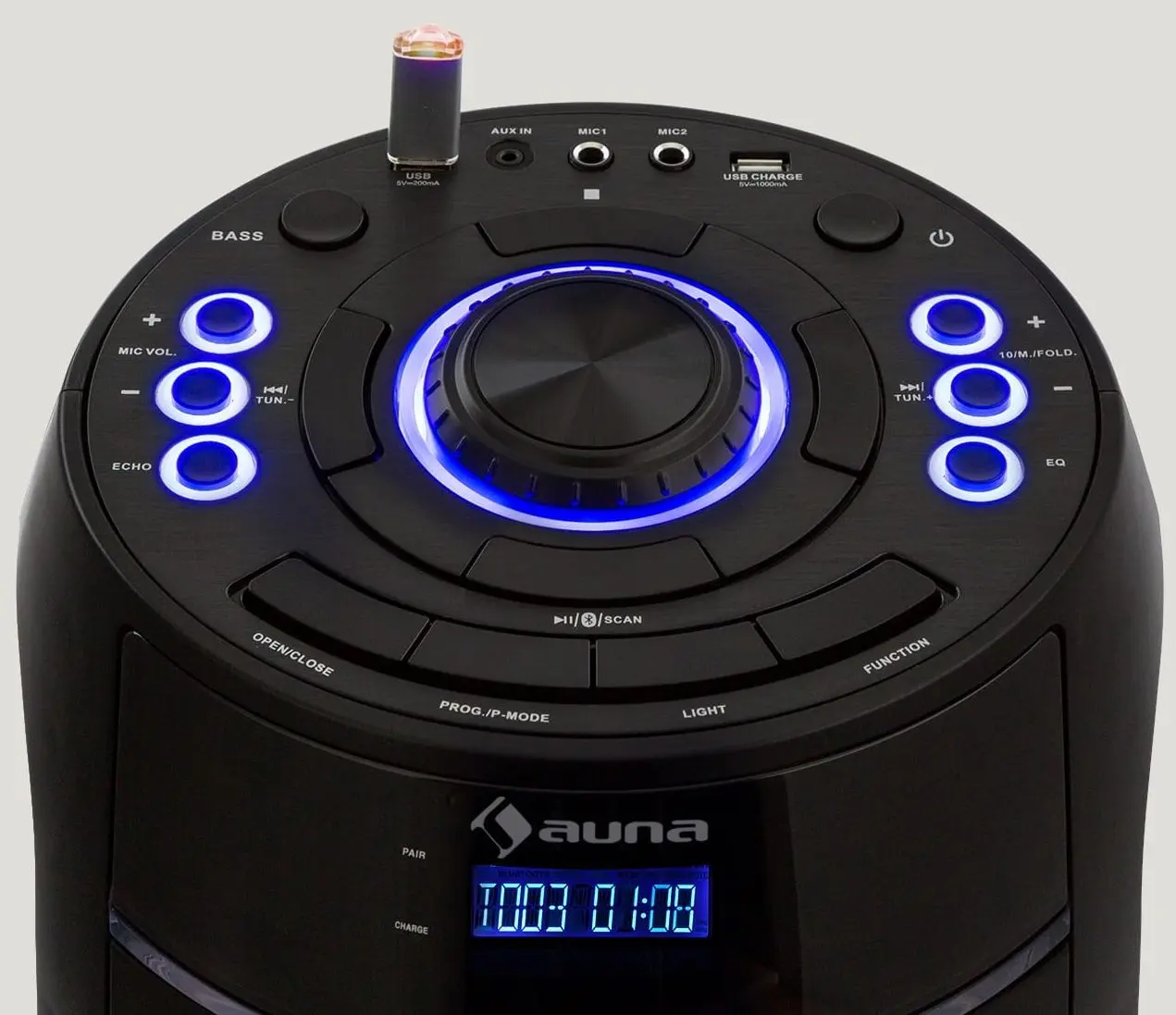 Портативная акустическая система Auna Ultrasonic CD (Black) - 2