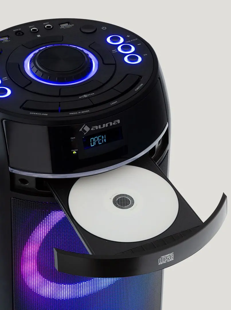 Портативная акустическая система Auna Ultrasonic CD (Black) - 3
