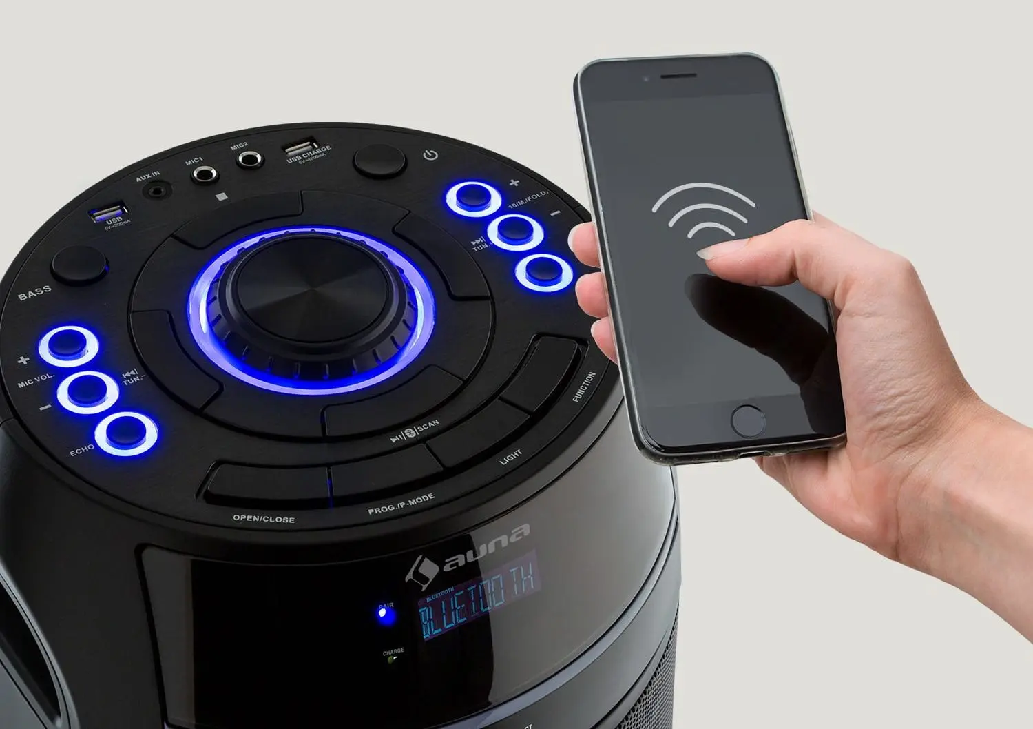 Портативная акустическая система Auna Ultrasonic CD (Black) - 4