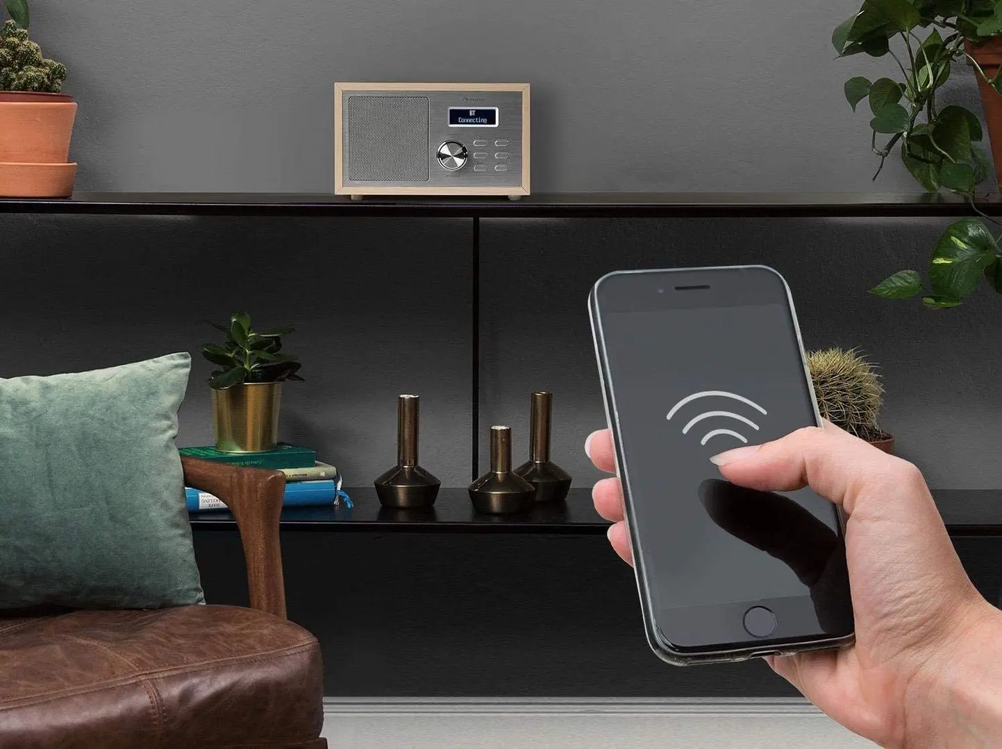 Radio portabil Auna Ambient (Brown/Silver) - 5