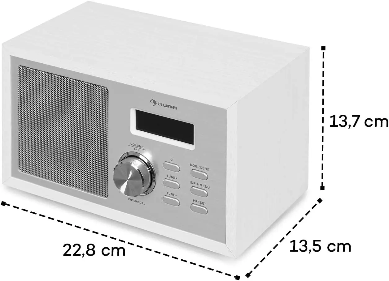 Портативный радиоприемник Auna Ambient (White/Silver) - 4