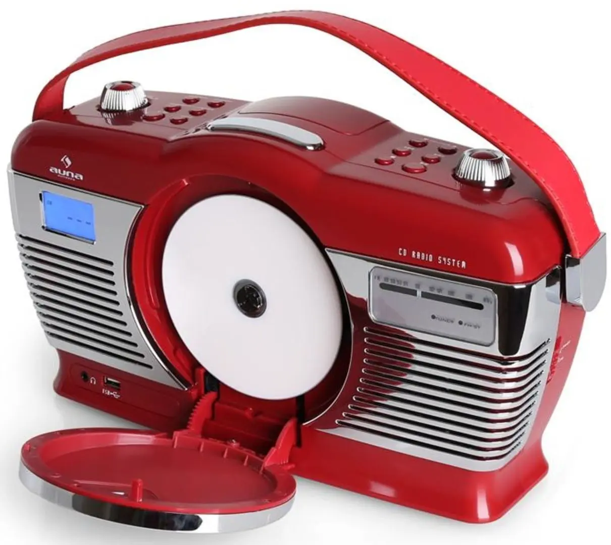 Портативный радиоприемник Auna RCD-70 (Red) - 3