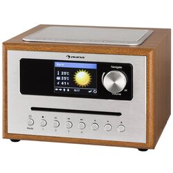 Radio portabil Auna Silver Star CD Cube (Brown/Silver) Thumb