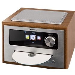 Radio portabil Auna Silver Star CD Cube (Brown/Silver) Thumb