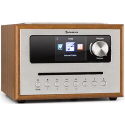 Radio portabil Auna Silver Star CD Cube (Brown/Silver)