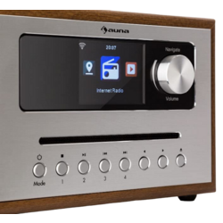 Radio portabil Auna Silver Star CD Cube (Brown/Silver) Thumb