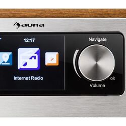 Radio portabil Auna Silver Star CD Cube (Brown/Silver) Thumb
