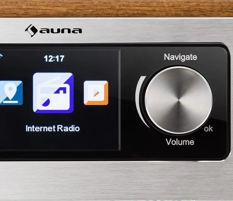 Radio portabil Auna Silver Star CD Cube (Brown/Silver) - 5