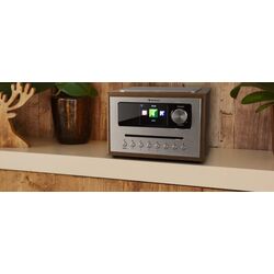 Radio portabil Auna Silver Star CD Cube (Brown/Silver) Thumb