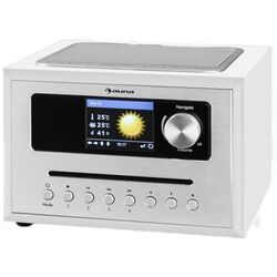 Radio portabil Auna Silver Star CD Cube (White/Silver) Thumb