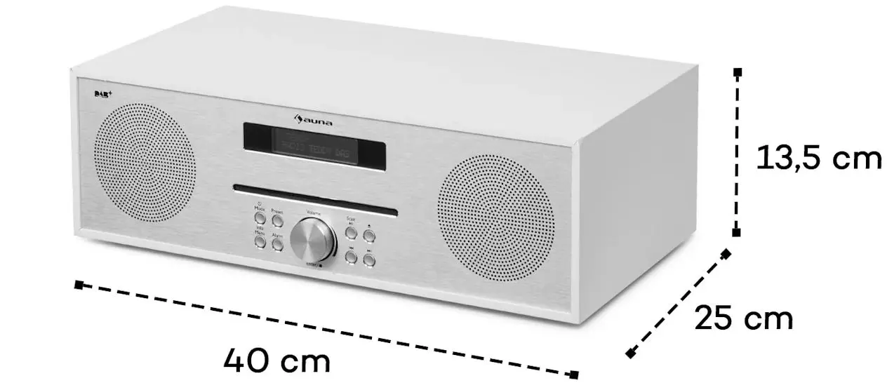 Radio Auna Silver Star CD-DAB (White/Silver) - 5