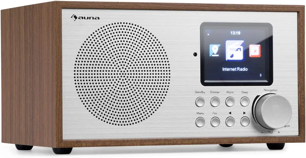 Портативный радиоприемник Auna Silver Star Mini (Oak/Silver) - 2