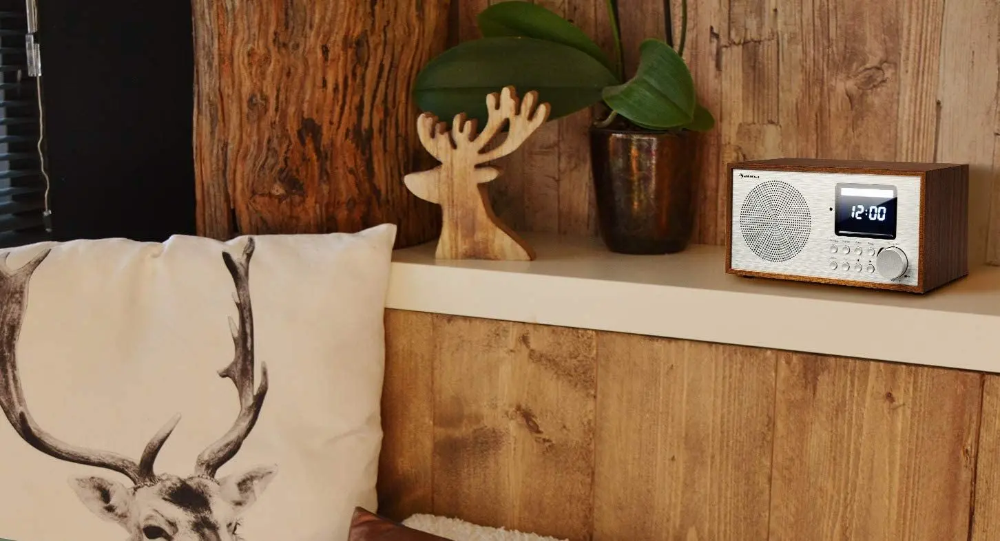 Портативный радиоприемник Auna Silver Star Mini (Oak/Silver) - 5