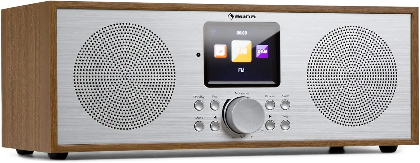 Radio portabil Auna Silver Star Stereo (Oak/Silver)