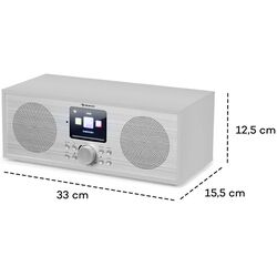 Radio portabil Auna Silver Star Stereo (White/Silver) Thumb