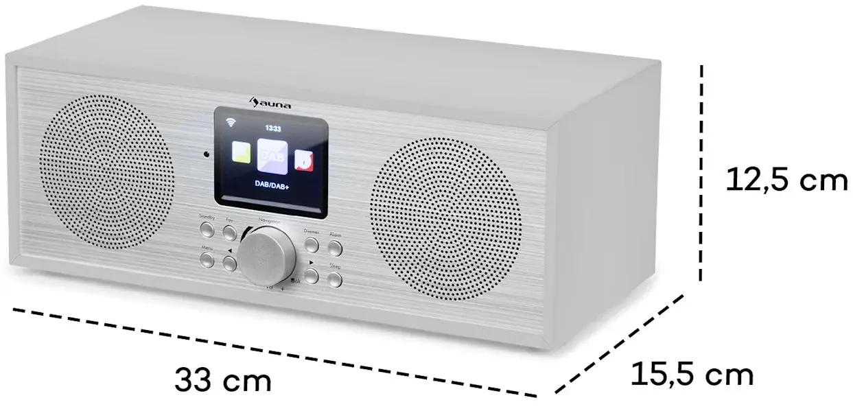 Radio portabil Auna Silver Star Stereo (White/Silver) - 5