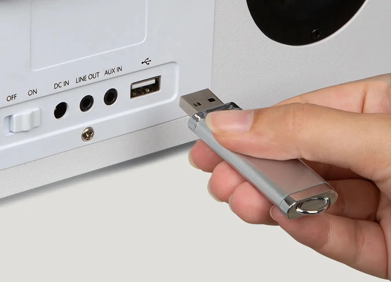 Radio portabil Auna Silver Star Stereo (White/Silver) - 6