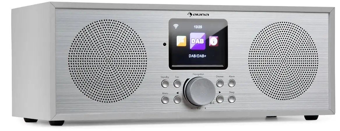 Radio portabil Auna Silver Star Stereo (White/Silver)