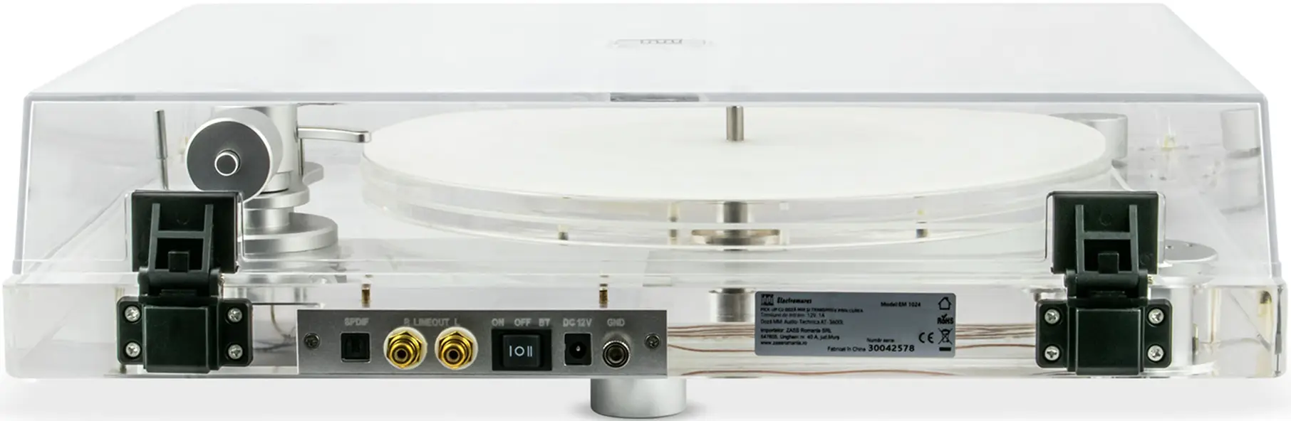 Виниловый проигрыватель ElectroMures EM 1024 (Transparent) - 4