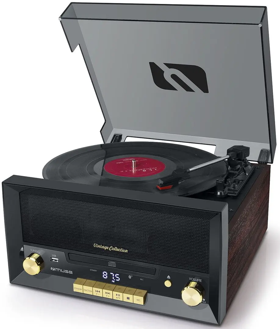 Player de vinil Muse MT-112 W (Wood/Black)