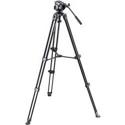 Trepied Manfrotto 500 Twin Alu Leg Video System (Black/Gray)