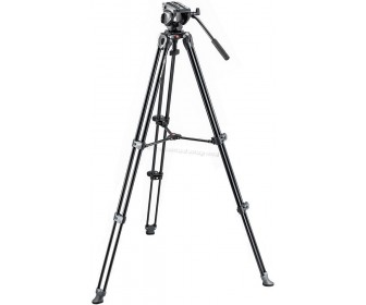 Trepied Manfrotto 500 Twin Alu Leg Video System (Black/Gray)