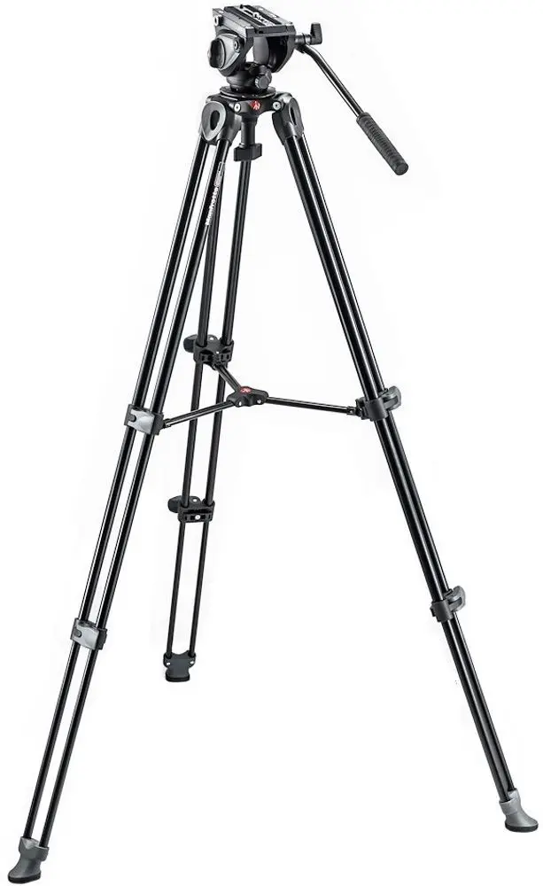 Штатив Manfrotto 500 Twin Alu Leg Video System (Black/Gray)