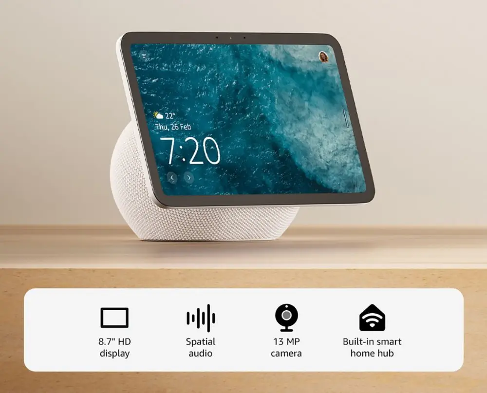 Difuzor inteligent Amazon Echo Show 8 4th Gen (Glacier White) - 5
