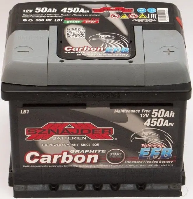 Аккумулятор Sznajder Carbon EFB Euro 50Ah
