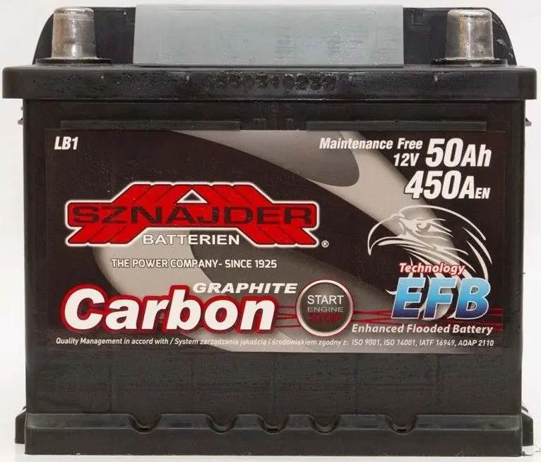 Аккумулятор Sznajder Carbon EFB Euro 50Ah - 2