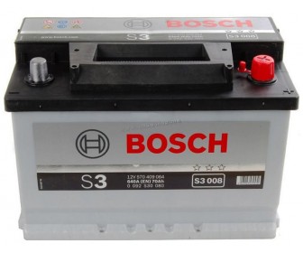 Аккумулятор Bosch S3 008 70Ah 640A