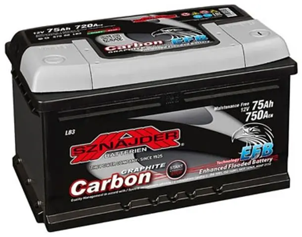 Аккумулятор Sznajder Carbon EFB 75Ah 720A